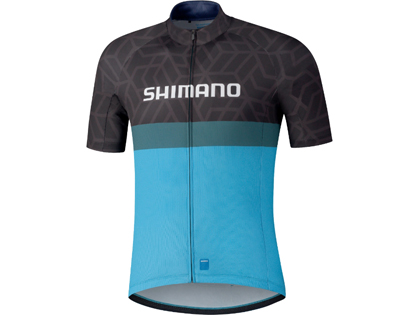 SHIMANO 21'チームジャージ＜ブラック/ブルー＞ | シマノサイクル