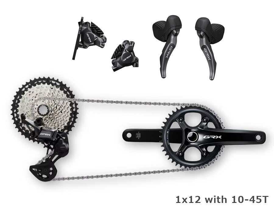 シマノ GRX RX820【1x12s with 10-45T】機械式シフト 油圧ディスク