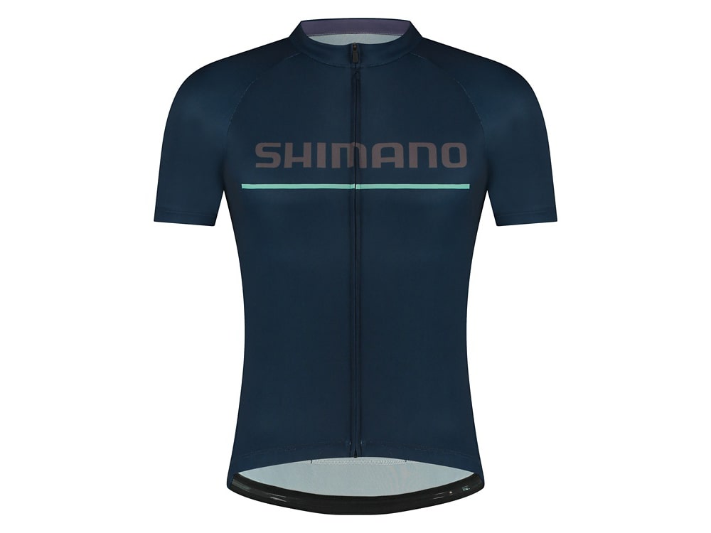 SHIMANO 24'LOGO ショートスリーブジャージ ネイビー | シマノサイクル