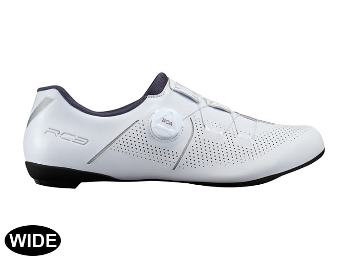 シマノ RC3（SH-RC302）ホワイト SPD-SL ロードシューズ【ワイド