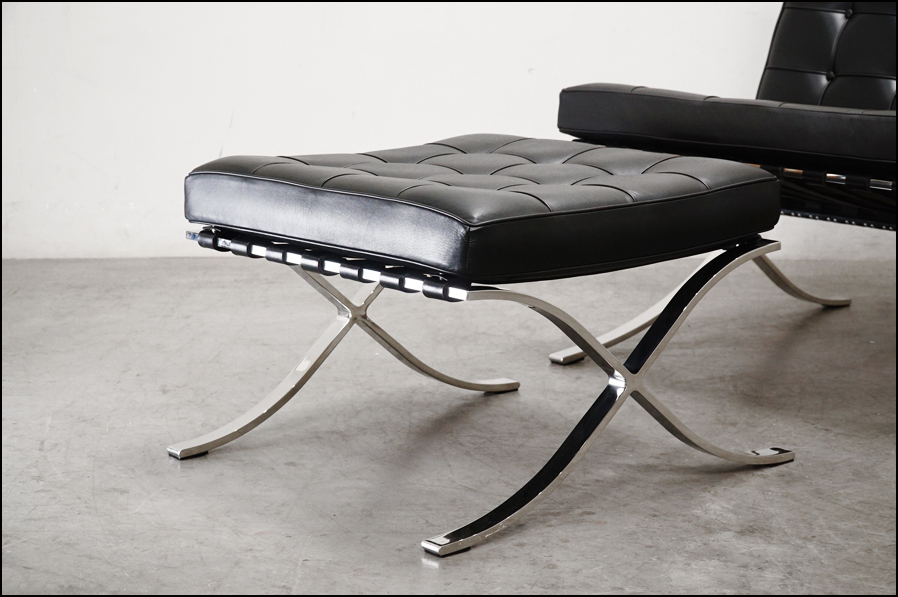 knoll(ノール) バルセロナチェア+オットマン(スツール) ミースファン