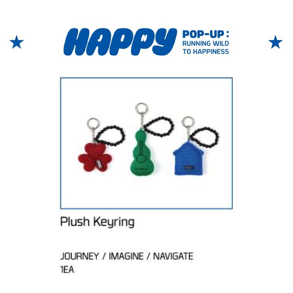 BTS Jin HAPPY POP-UP : RUNNING WILD TO HAPPINESS Plush Keyring