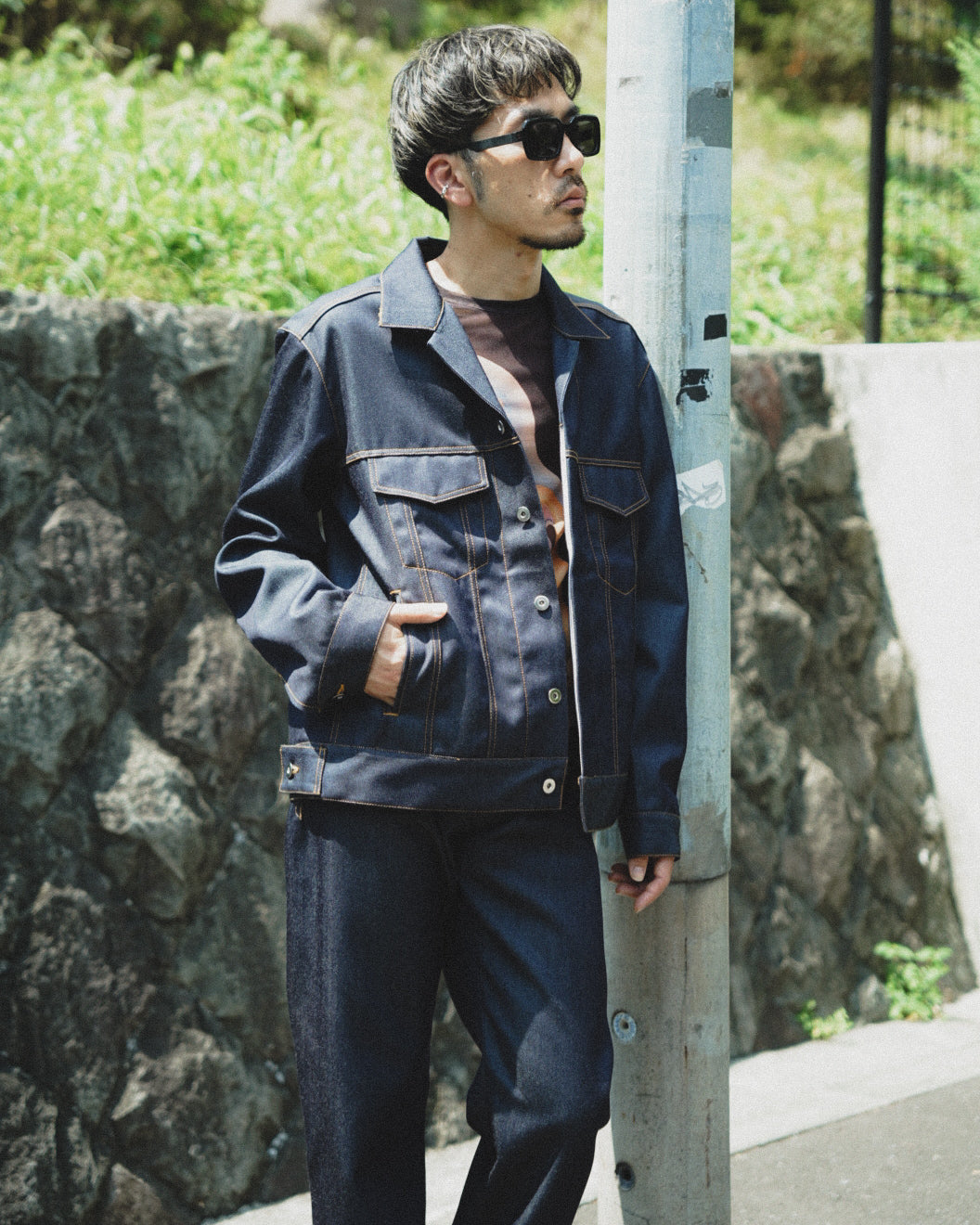 OVERCOAT】DENIM JACKET IN WOOL DENIM - Amanojak.