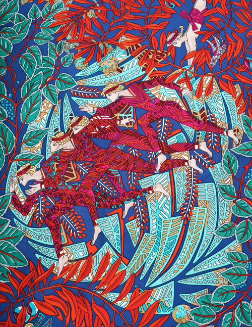 Hermes Vintage La Promenade De Platon by Annie Faivre Greek Garden