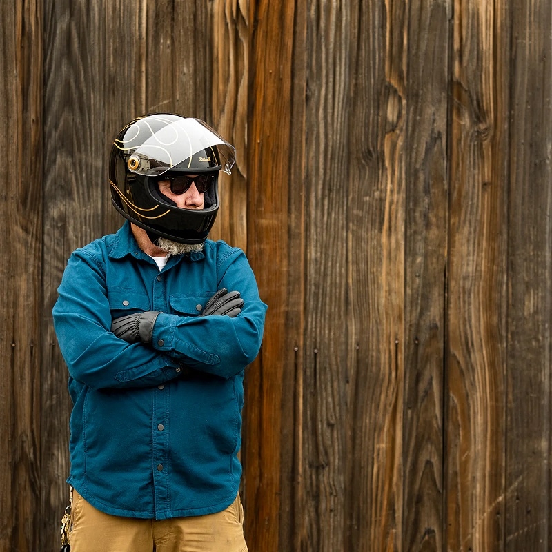 GRINGO S ECE R22.06 フルフェイスヘルメット - GLOSS BLACK FLAMES