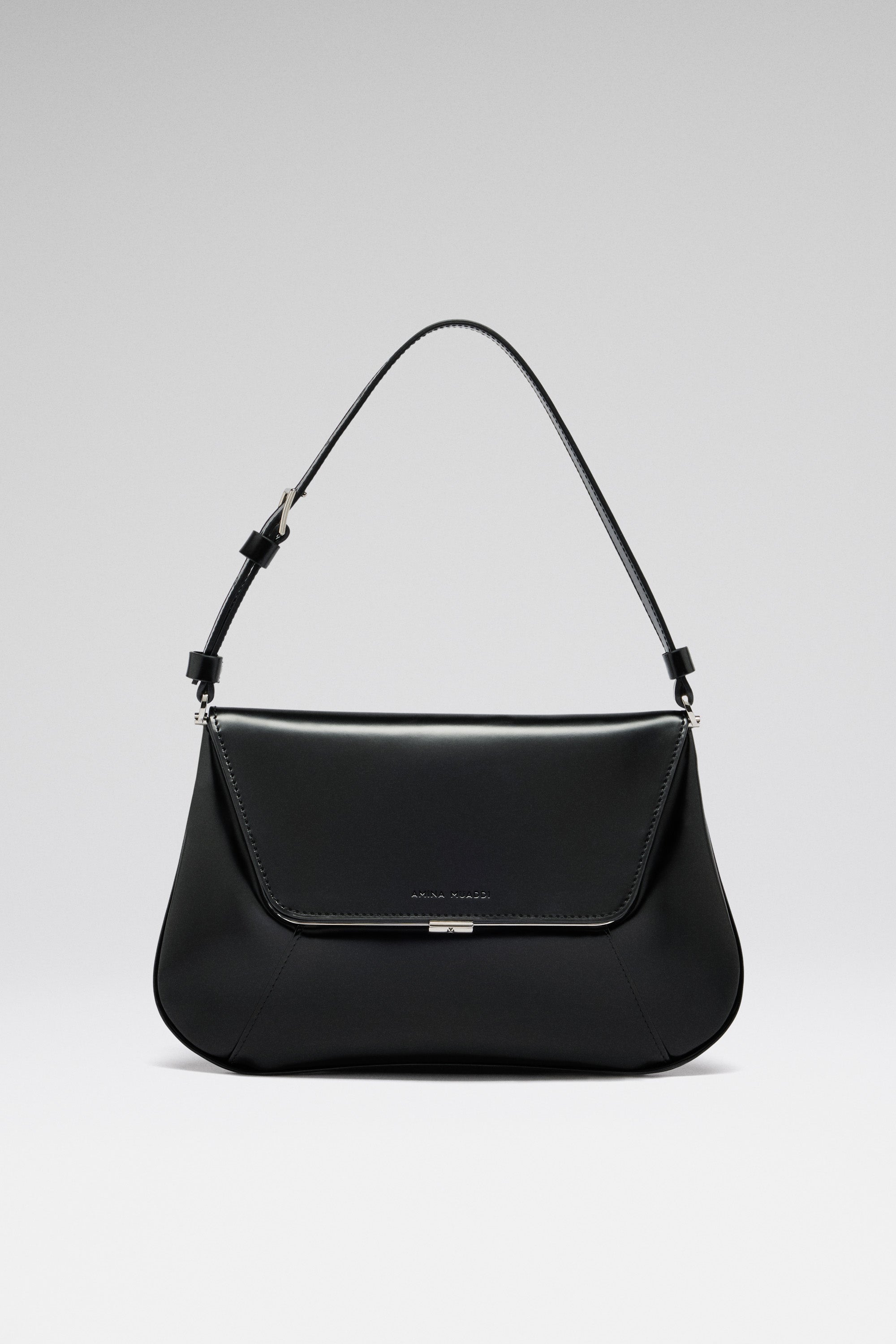 Ami Shoulder Bag Black Spazzolato