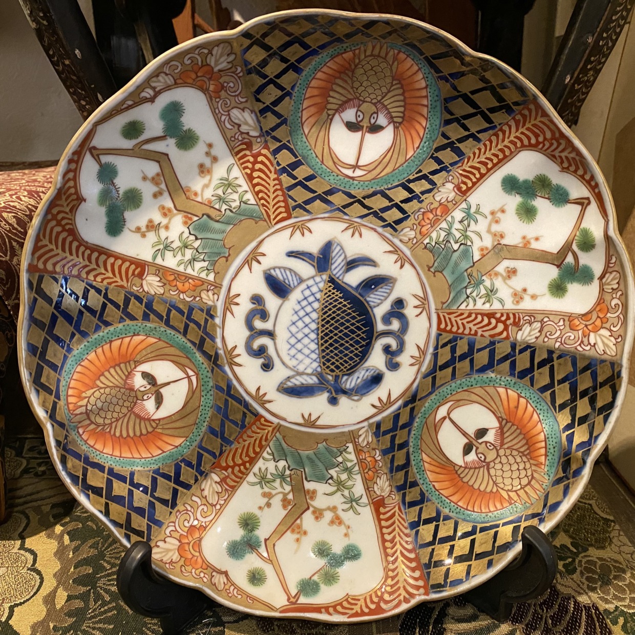 古伊万里 色絵 金襴手 膾皿 5客 古伊万里 金襴手 色絵 江戸中期 色絵