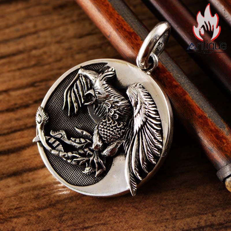 Antique Jewelry シルバーアクセサリー 925、四大神獣・太極八卦