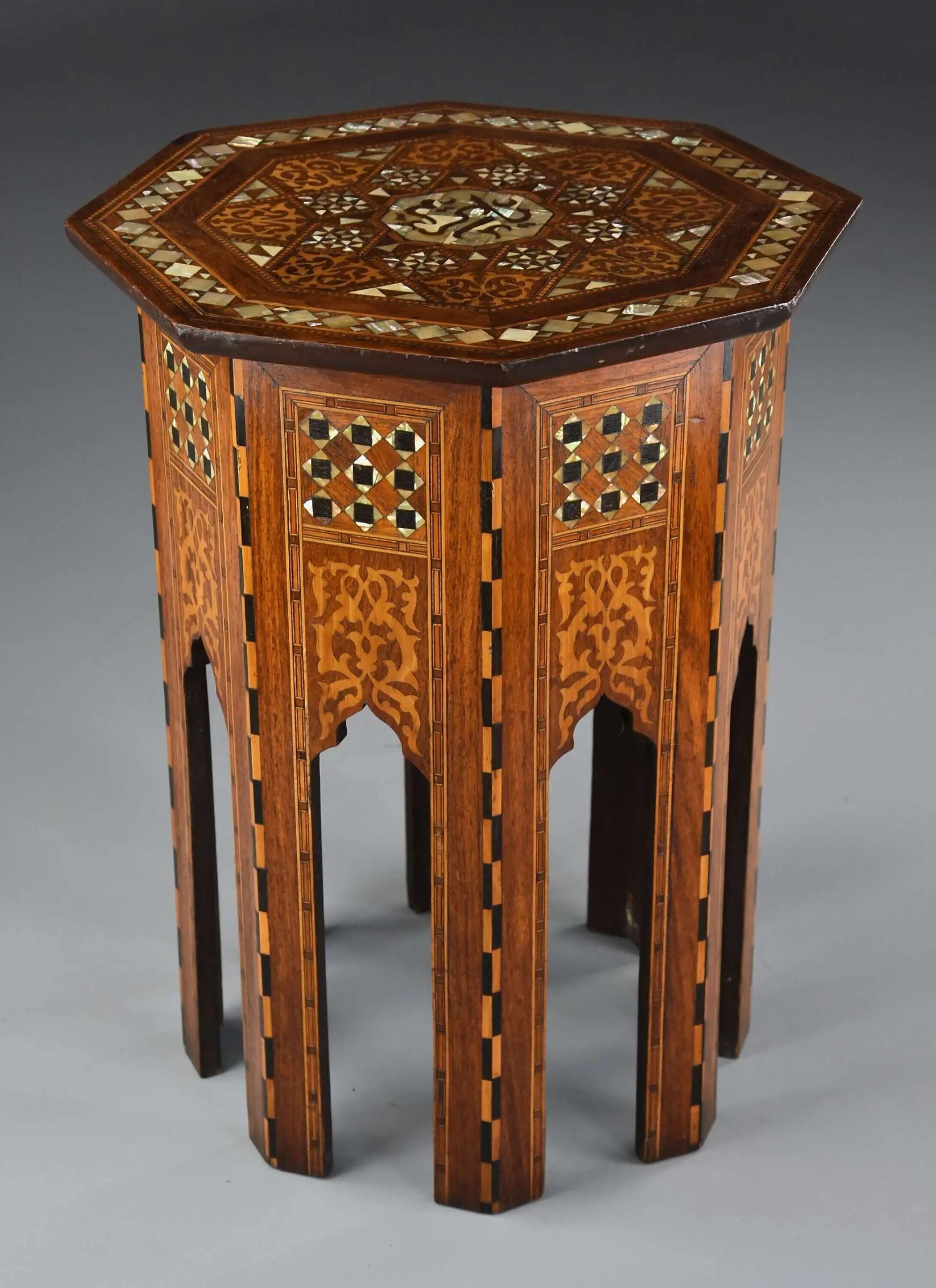 Late 19th century Liberty & Co. inlaid Moorish octagonal table in