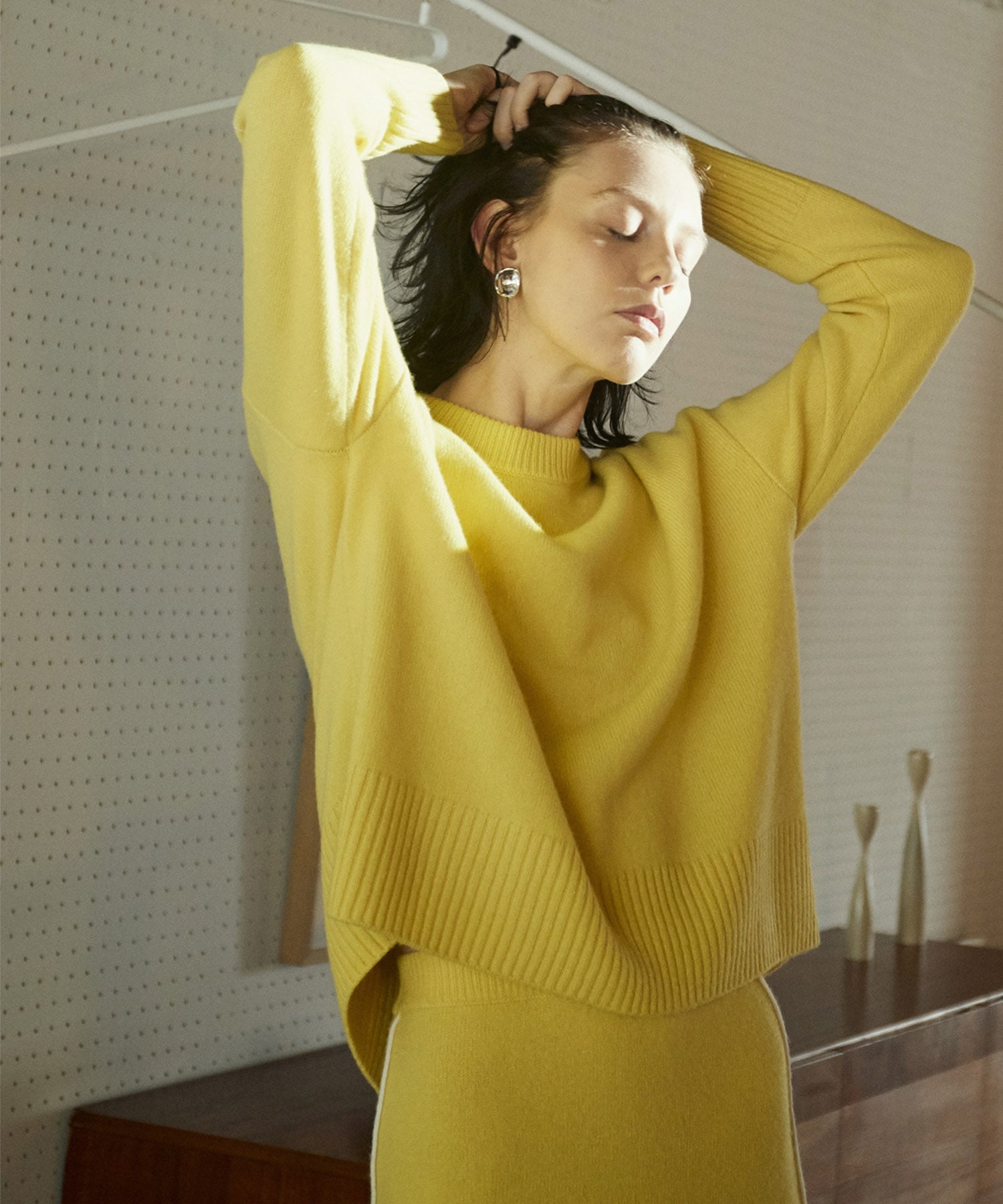 エアウール配色シームラインスカート | AND ON JIONE STORE