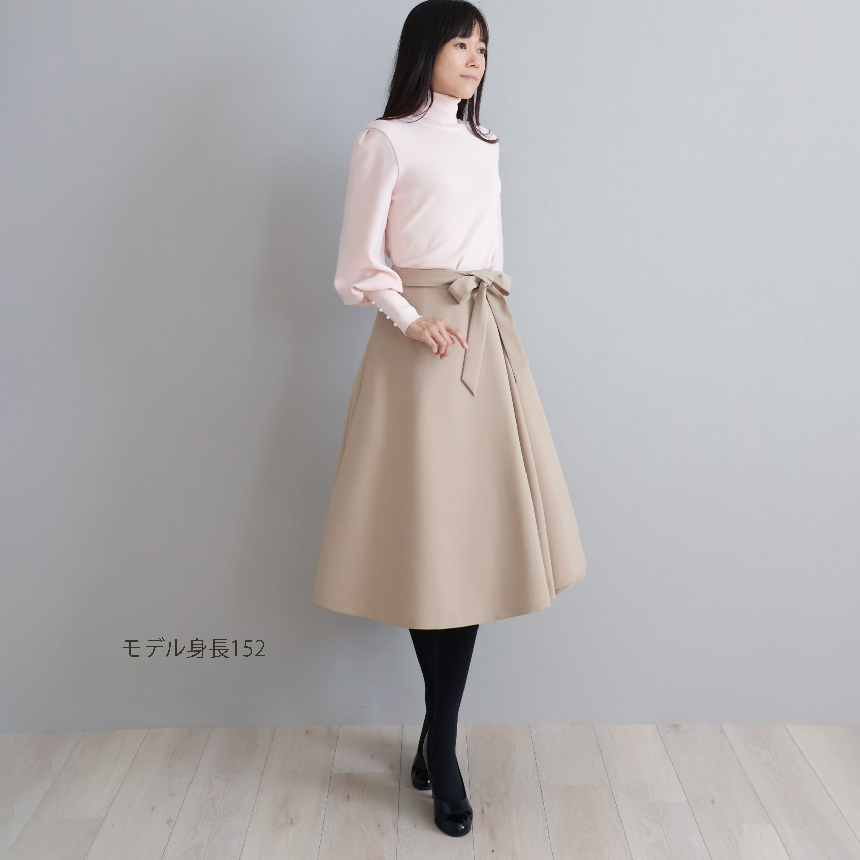 リボン付き ドレープフレアスカート【JM2322BD】 商品詳細｜jolie