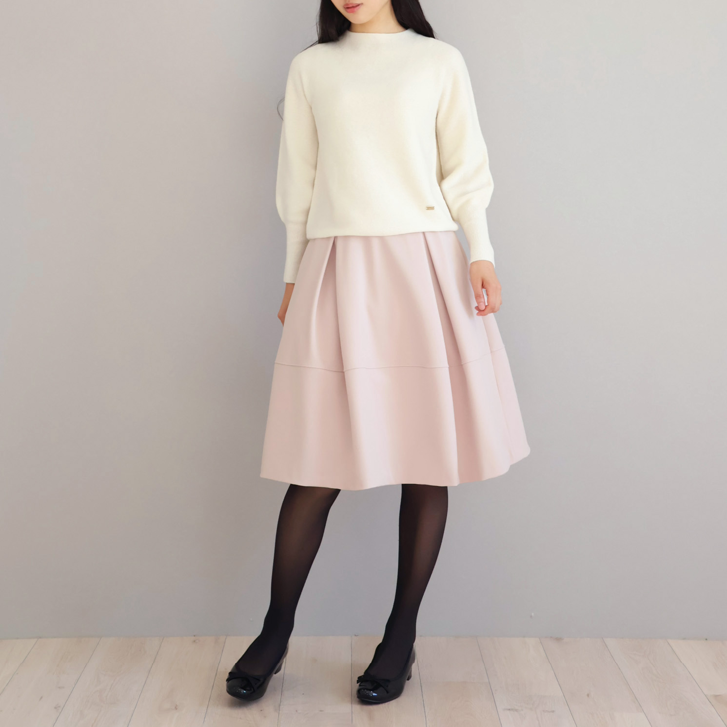 ポケット付 ボックスタック 切り替えフレアスカート【JM2332BD】 商品