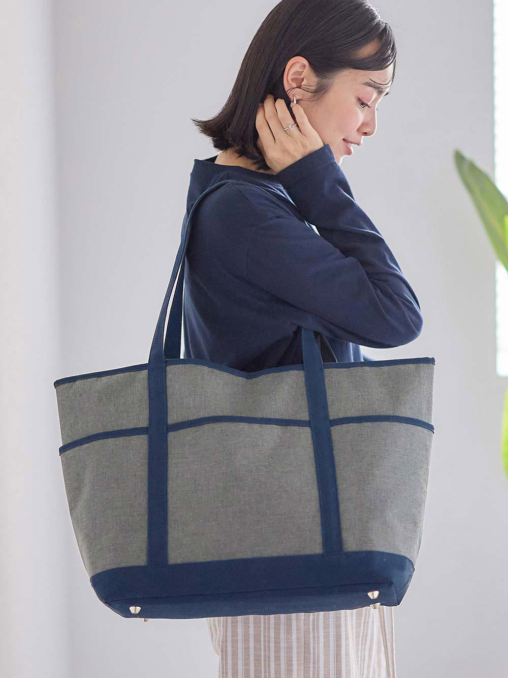 マザーズバッグ】ママバッグ 軽量・撥水 3way ペアレンツトートバッグ