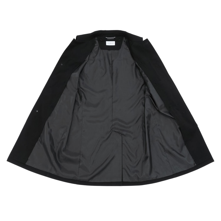 SHIN BLACK はっ水 軽量 ストレッチ ステンカラーコート LES MU