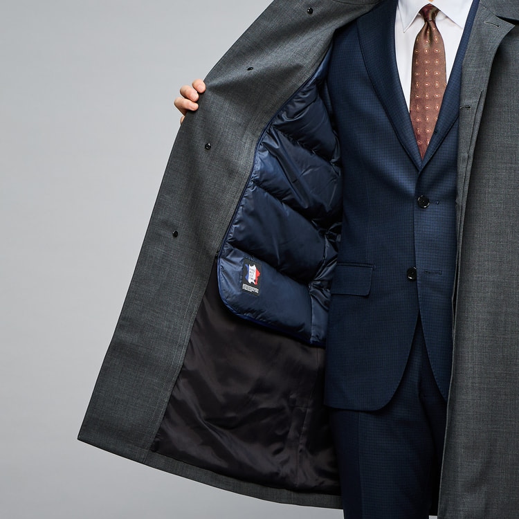 取り外しライナー付き ダウンライナー ステンカラーコート JUNKO SHIMA