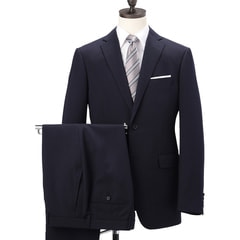 ビジネスから就活まで】紺無地 洗えるストレッチスーツ LES MUES