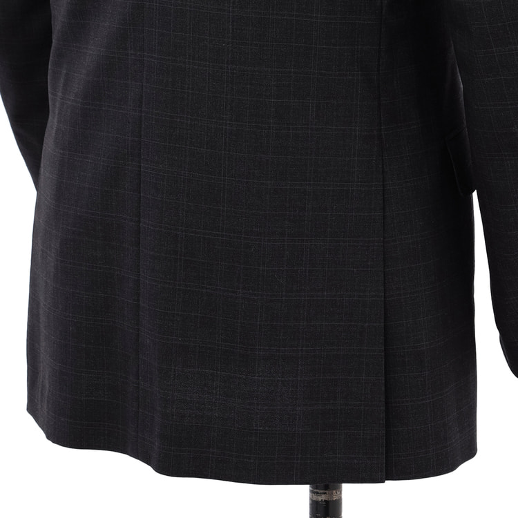 アスレチックウール 段返り3つボタンスーツ チャコールグレー