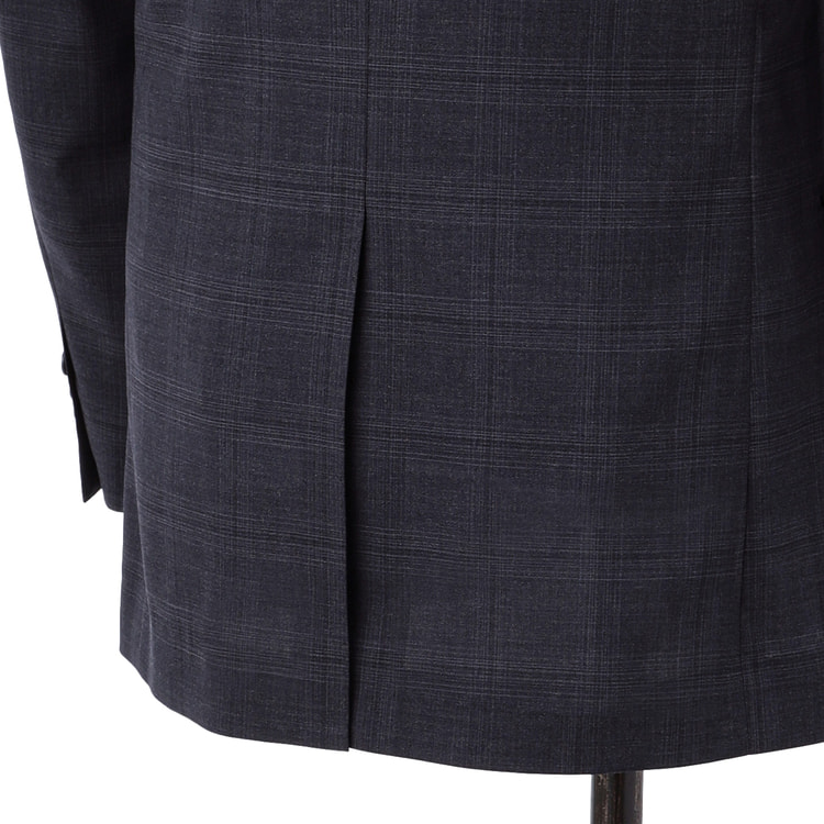 特価】【WEB限定価格】洗えるエアクールスーツ 2パンツ 紺チェック LES