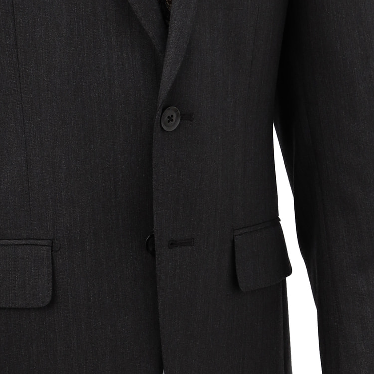アウトレット】日本製素材スーツ グレーシャドーストライプ ベーシック