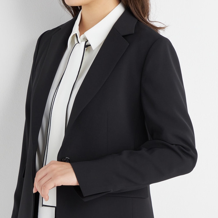 アウトレット】Oggiコラボ ダブルクロス テーラードジャケット 黒