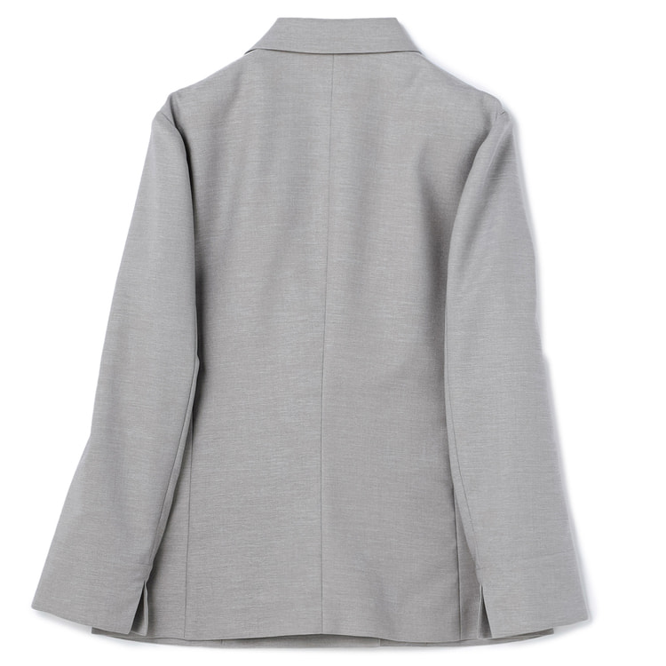 アウトレット】【夏向け】麻調ライトグレー ダブルジャケット