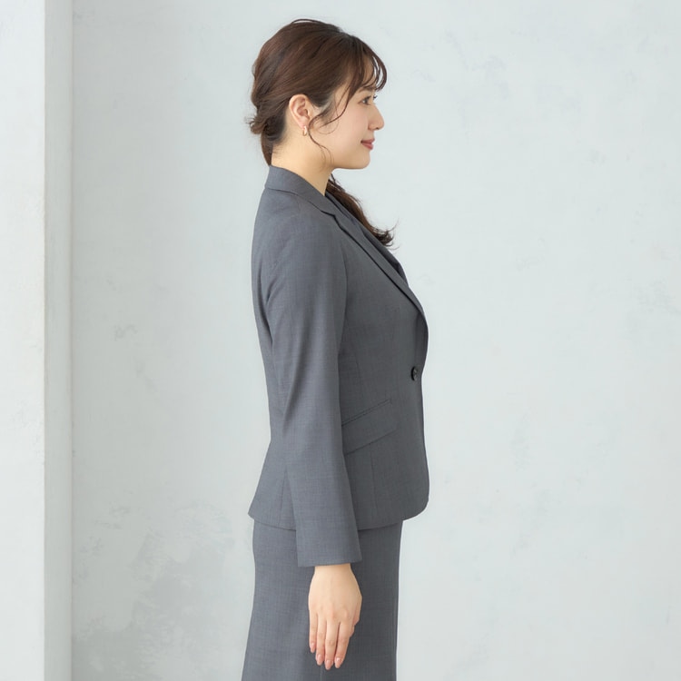 洗えるキレイスーツ 360°キレイ テーラードジャケット ブルーグレー