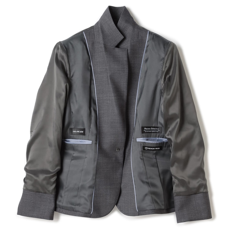 洗えるキレイスーツ 360°キレイ テーラードジャケット グレー