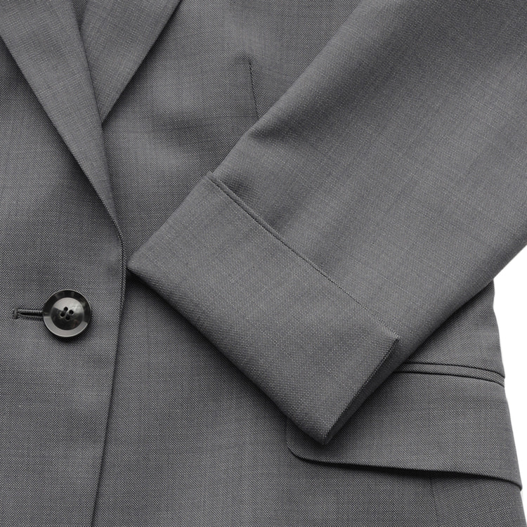 洗える360°キレイスーツ グレーピンドットテーラードジャケット