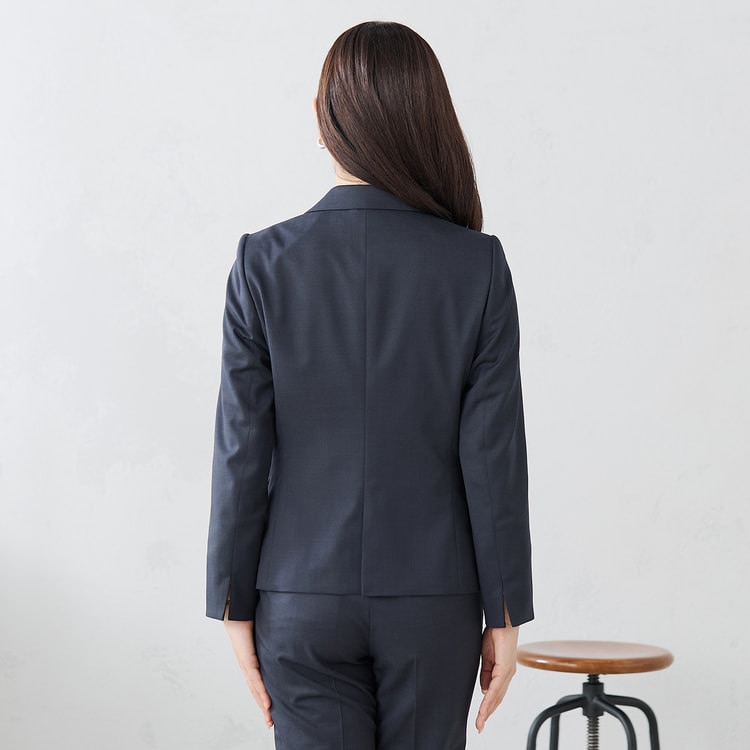 洗える360°キレイスーツ テーラードジャケット セットアップ着用可 紺