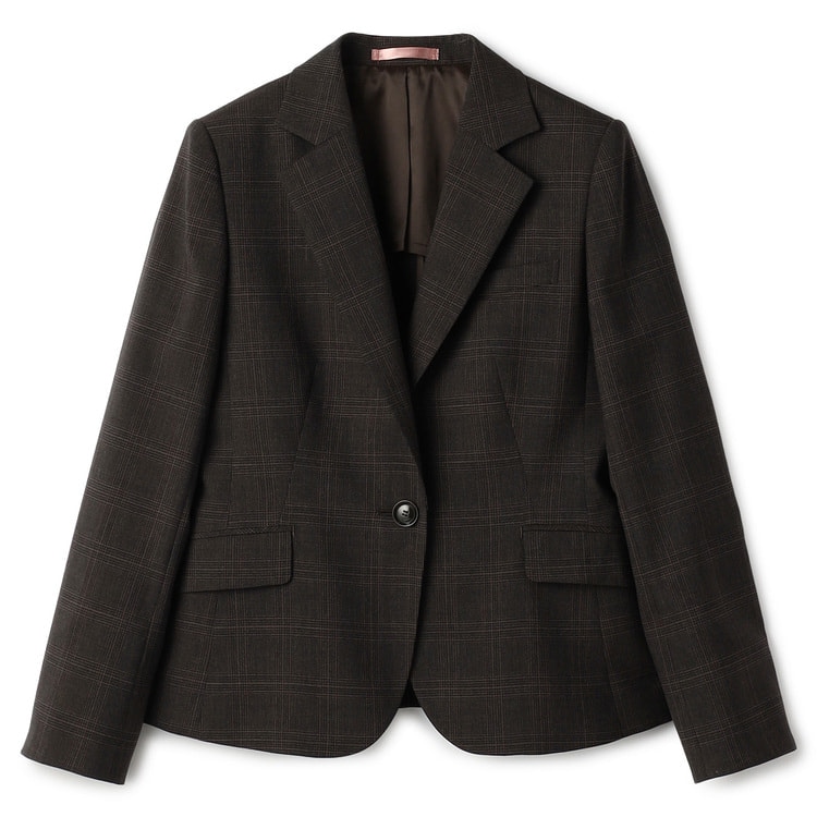 洗える360°キレイスーツ 茶 テーラードジャケット セットアップ着用可