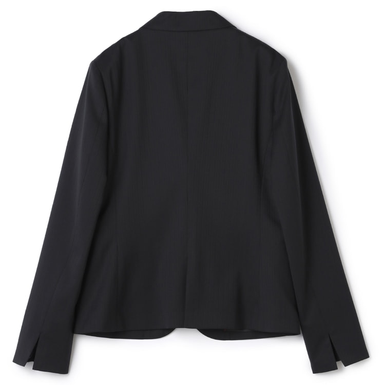 アウトレット】洗えるキレイスーツ テーラードジャケット 黒シャドー