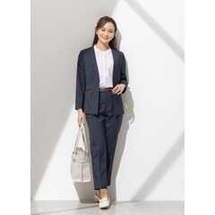 リネンライク ノーカラージャケット セットアップ着用可【AOKI公式通販】