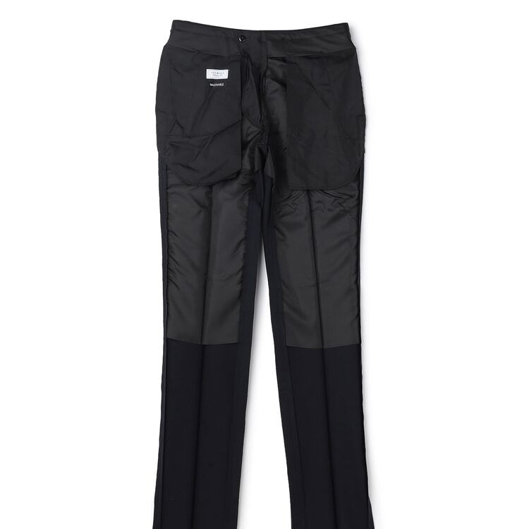 QOS】洗える 紺無地 ノータックパンツ LES MUES セットアップ着用可