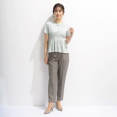 アウトレット】洗える キレイスーツ グレージュシャーク クロップド