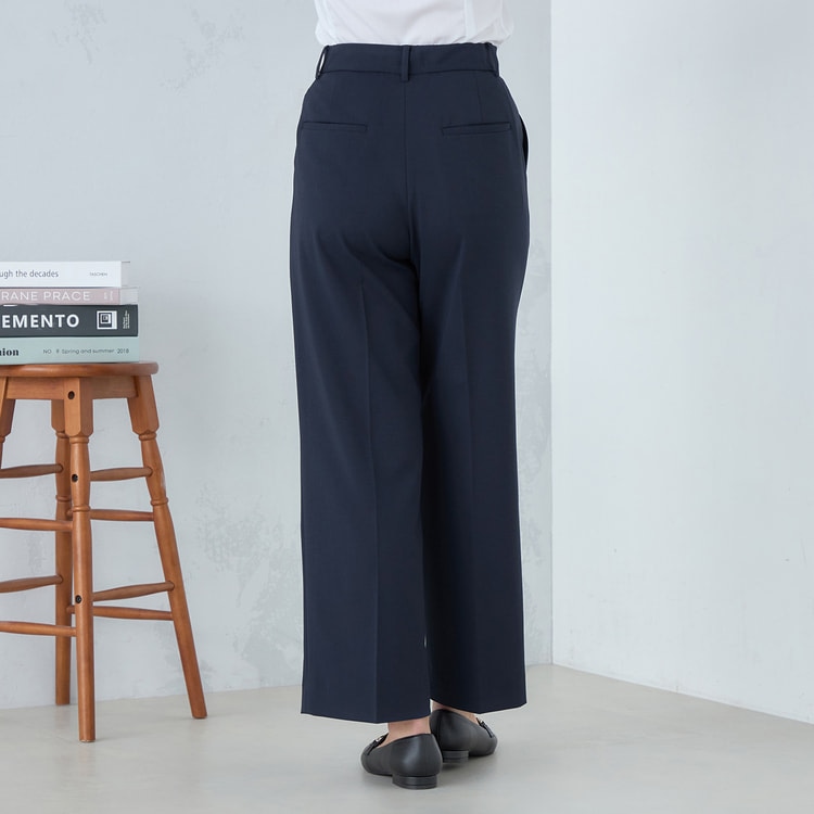 Oggiコラボ 2Wayストレッチツイル ワイドパンツ 紺 セットアップ着用可