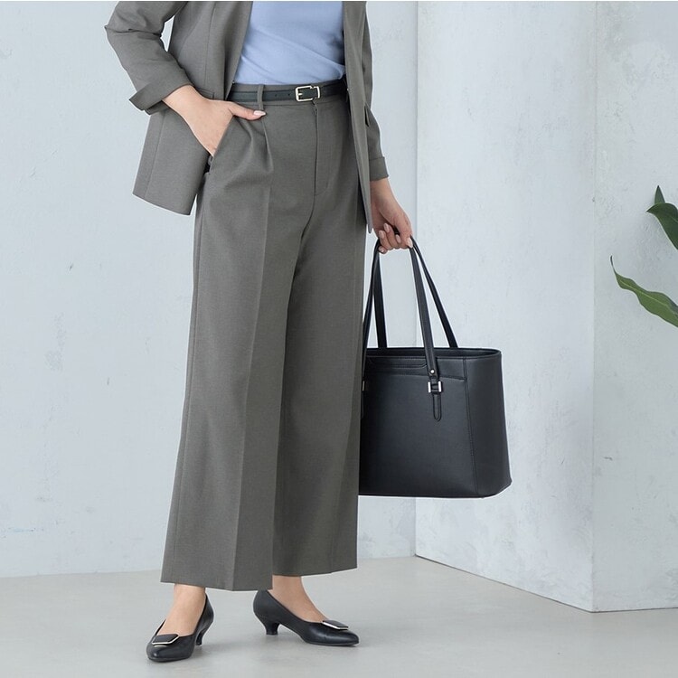 特価】【WEB限定価格】Oggiコラボ 2Wayストレッチツイル ワイドパンツ