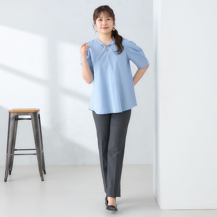 洗えるキレイスーツ 360°キレイ ストレートパンツ ミディアムグレー