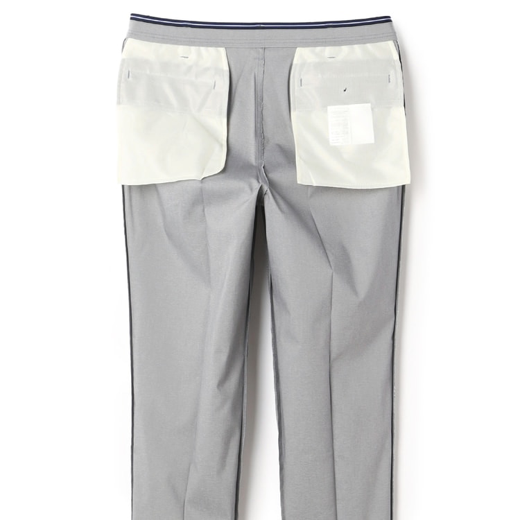 らくQパンツ】裾上げ済 ストレッチ テーパードノータック コットン