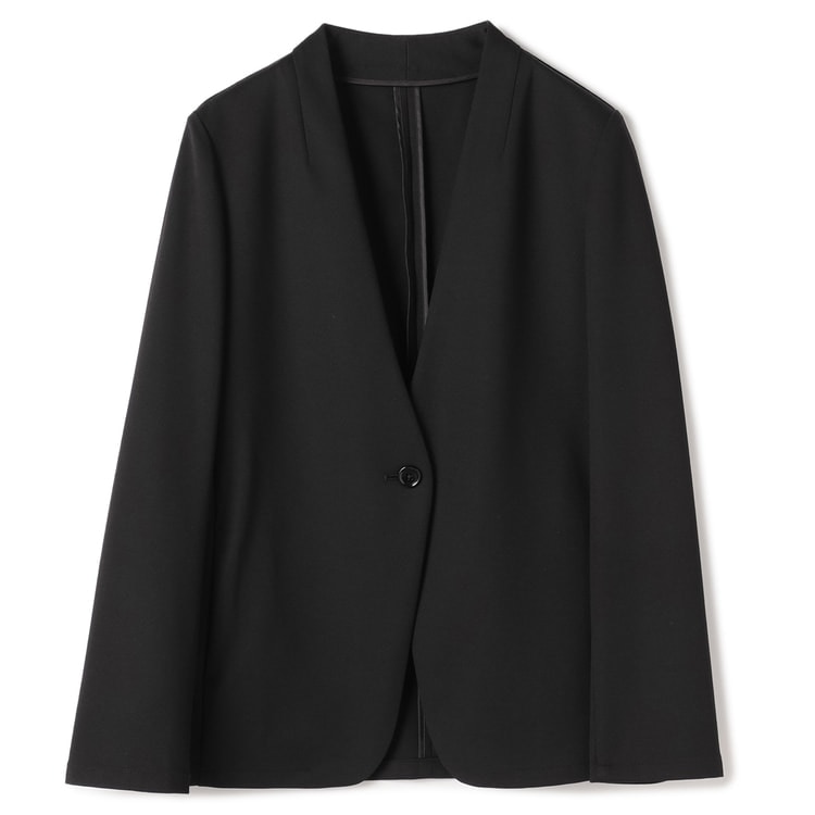 パジャマスーツ】 接触冷感 ナイロンポンチジャージ ノーカラー