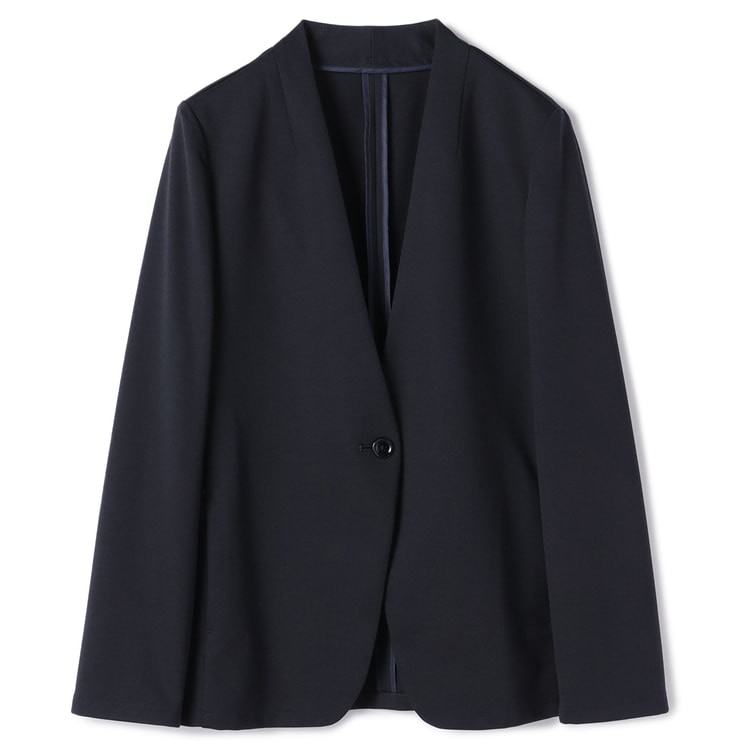 パジャマスーツ】 接触冷感 ナイロンポンチジャージ ノーカラー