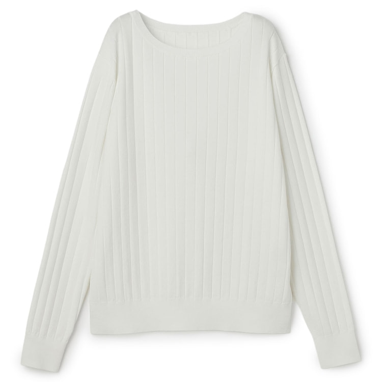 ≪sweet2月号・Oggi.jp1月号掲載≫ ボートネックリブニット【AOKI公式