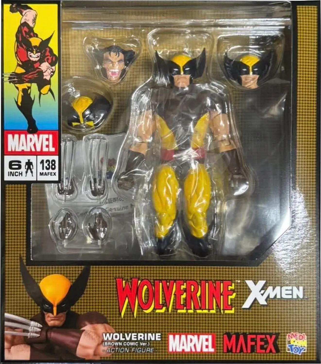 Mafex Marvel Wolverine (Brown Comic Version)