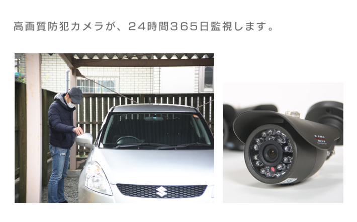 撮影範囲が広い 200万画素 防犯カメラ 防雨 ホワイト色 SX-200w-wide