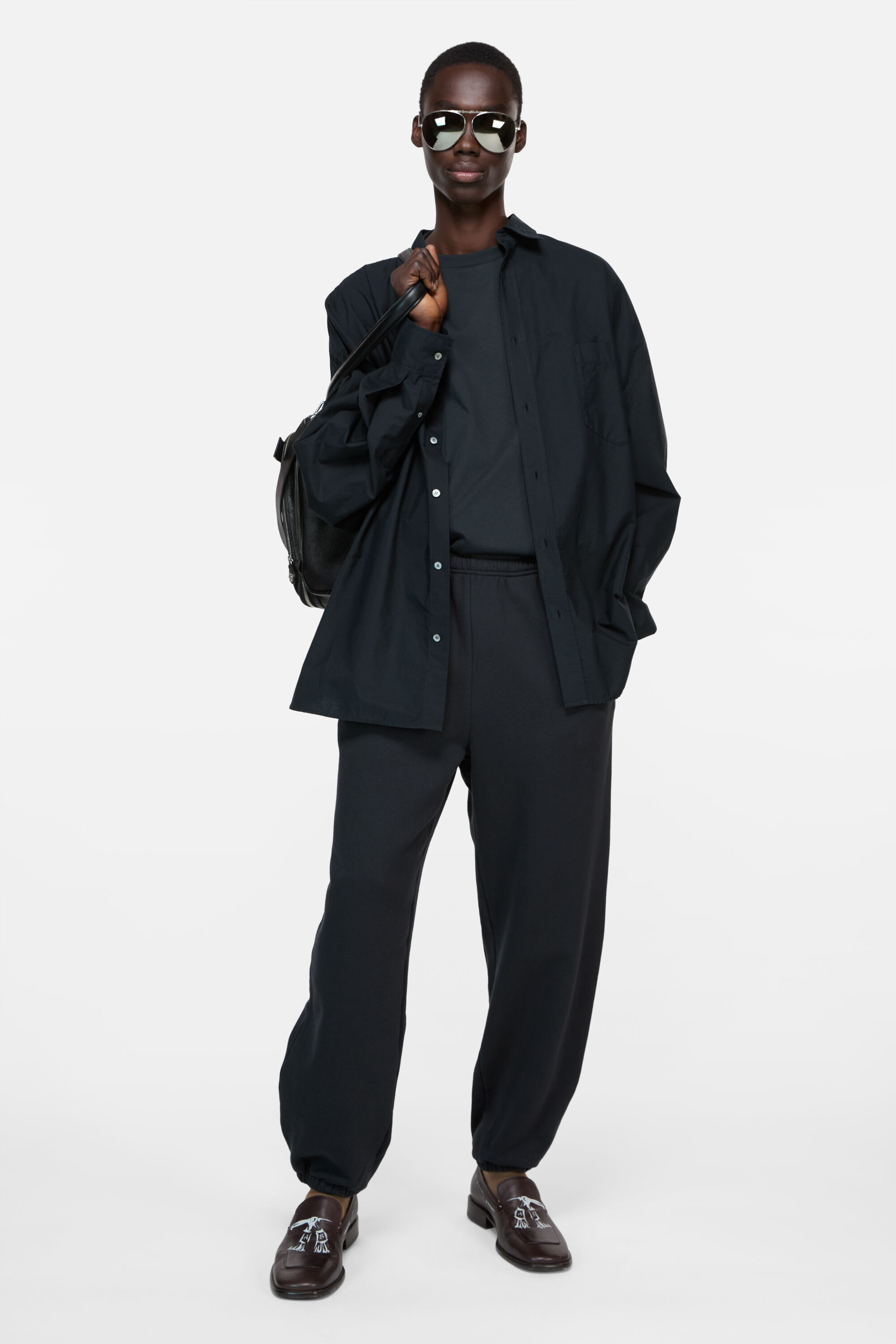 Acne Studios - ボタンアップシャツ - ブラック/グレー