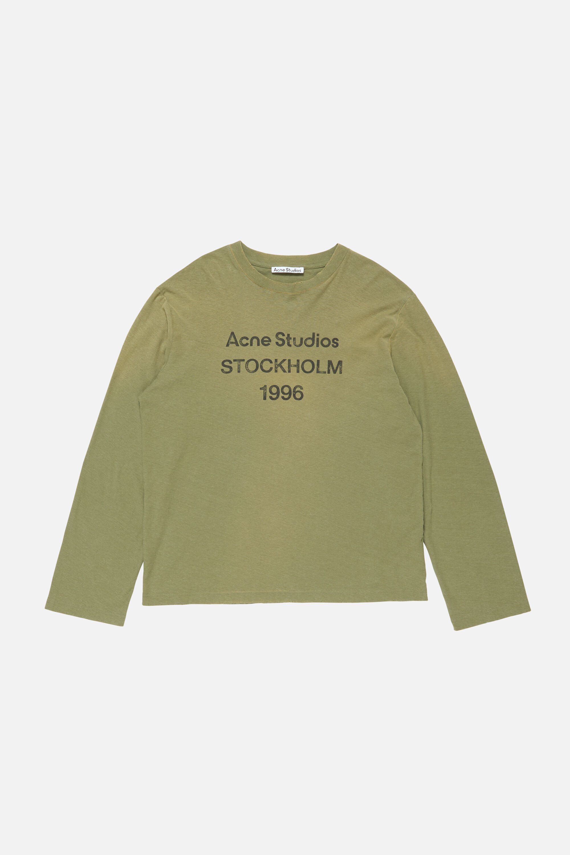 Acne Studios - ロゴTシャツ - リラックスフィット - オリーブグリーン
