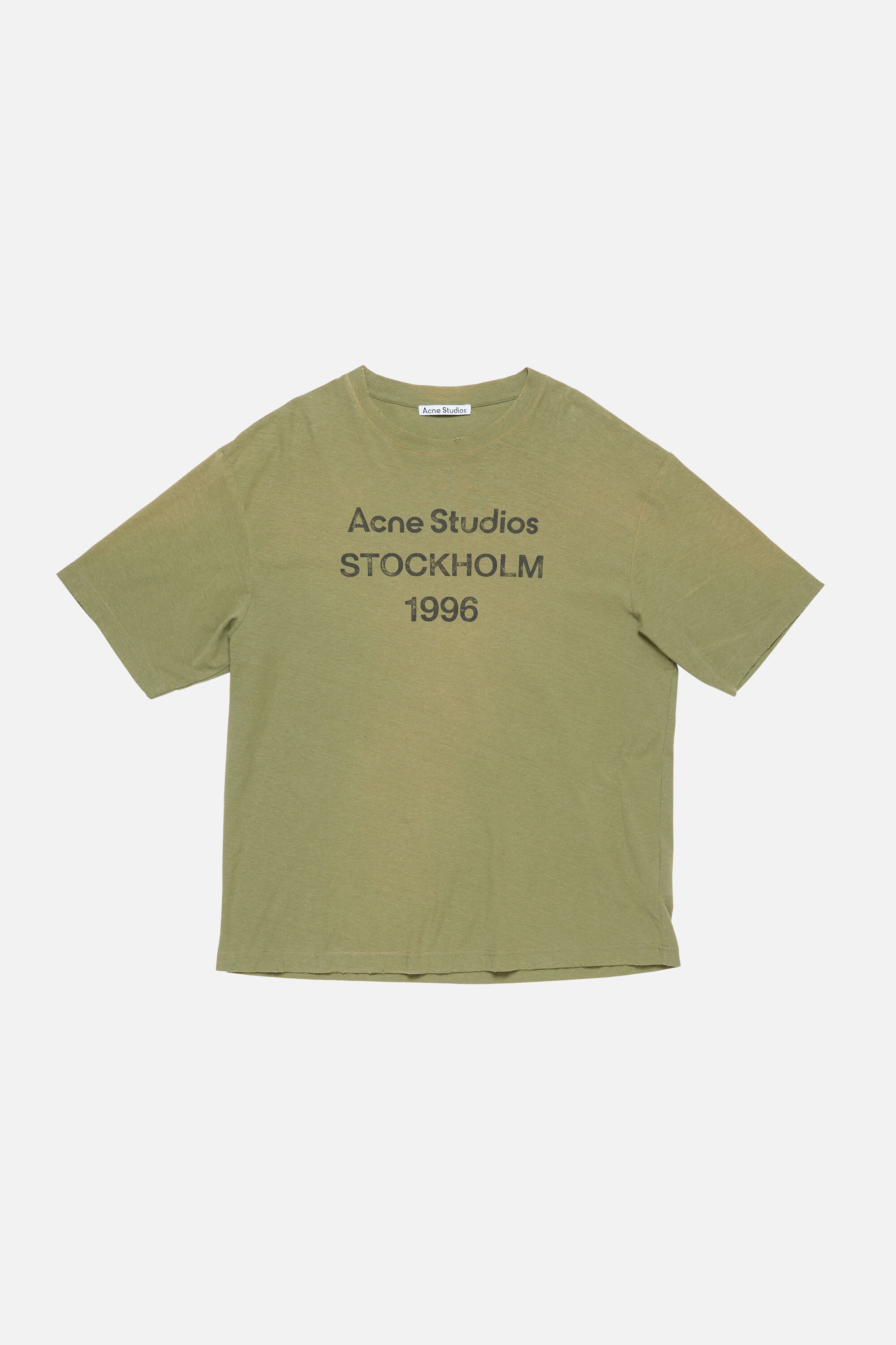 Acne Studios - ロゴTシャツ - リラックスフィット - オリーブグリーン