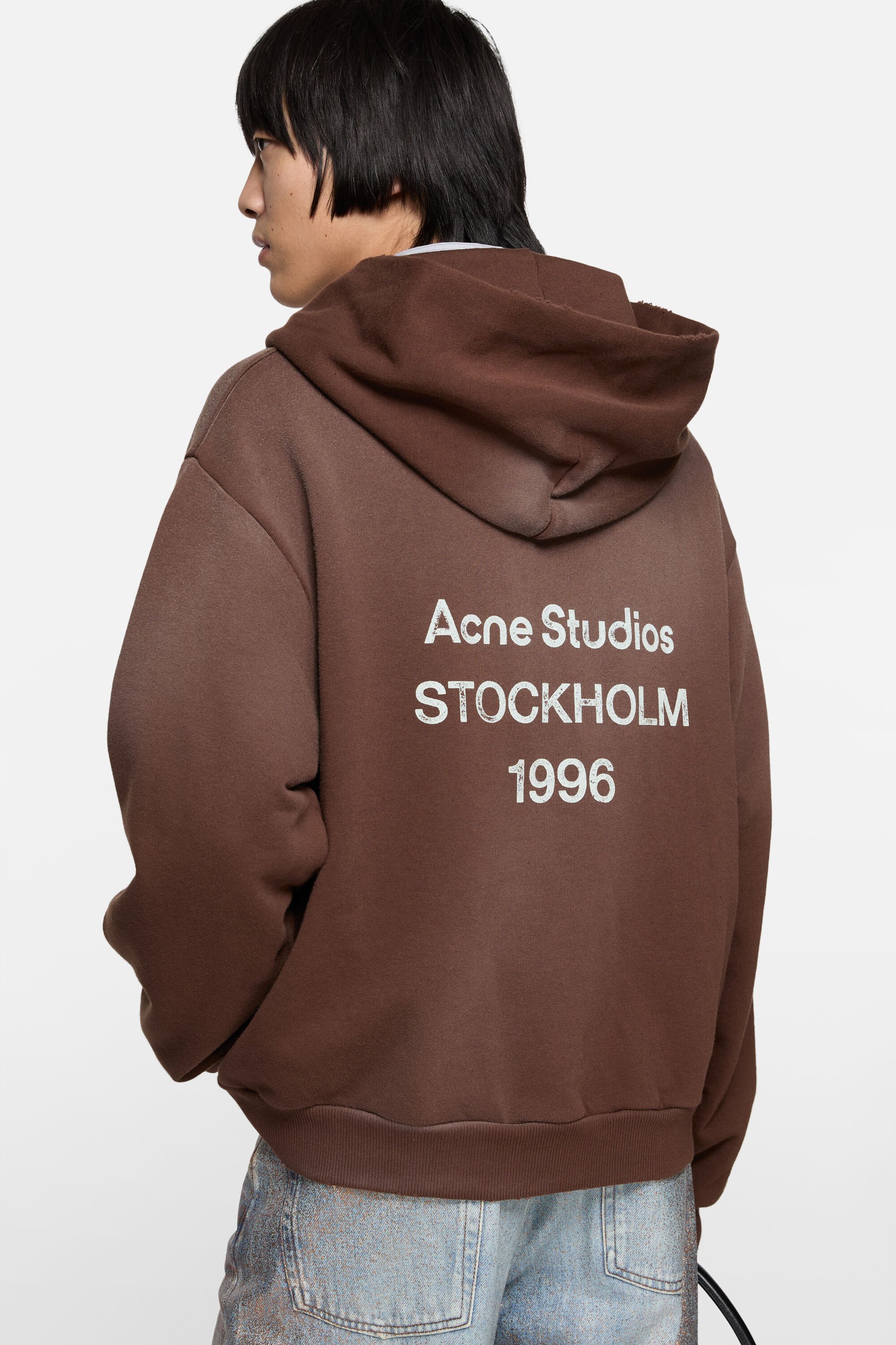 Acne Studios - Fleece logo hoodie - Chocolate brown