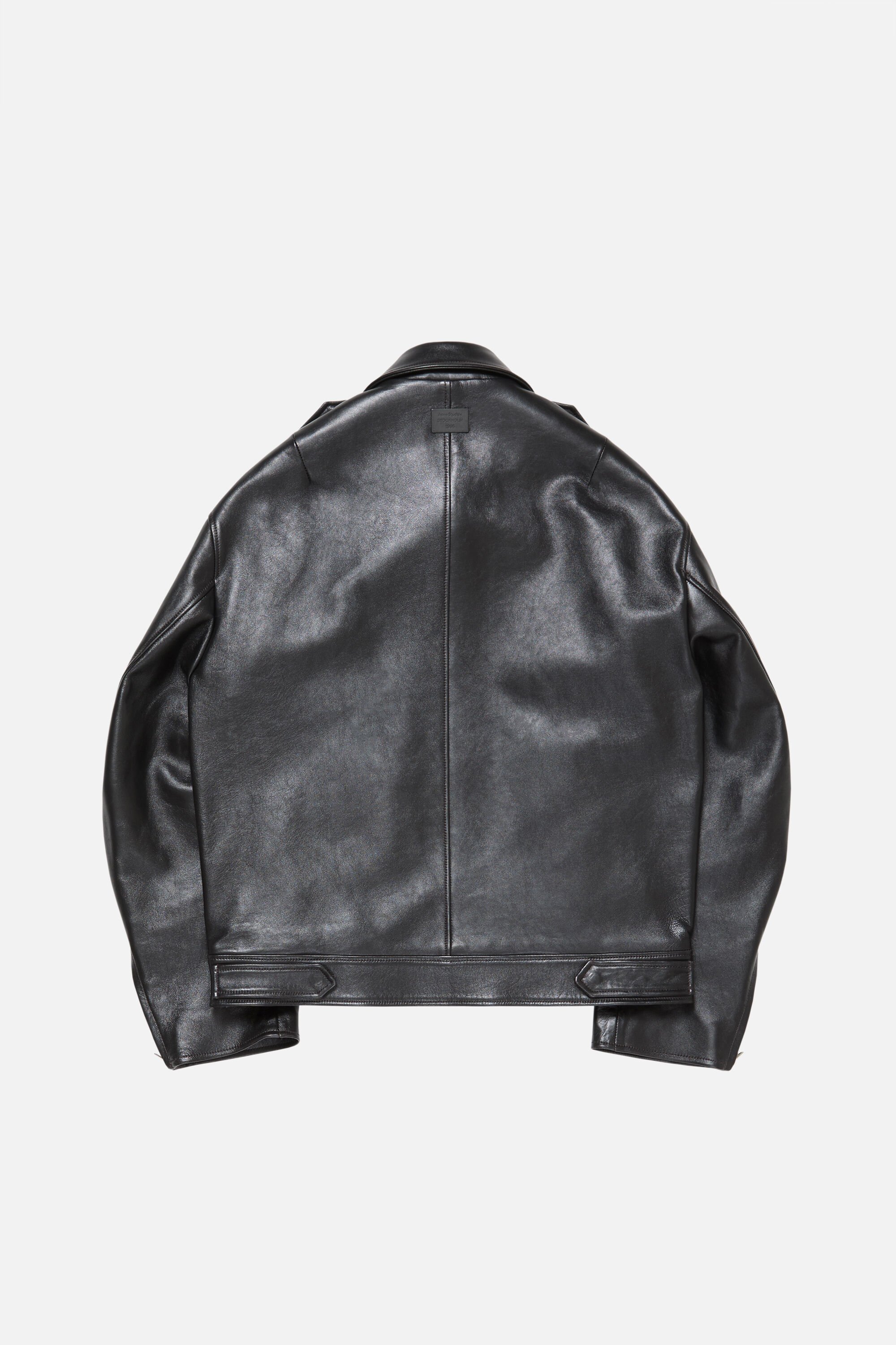 Acne Studios - レザーバイカージャケット - ブラック