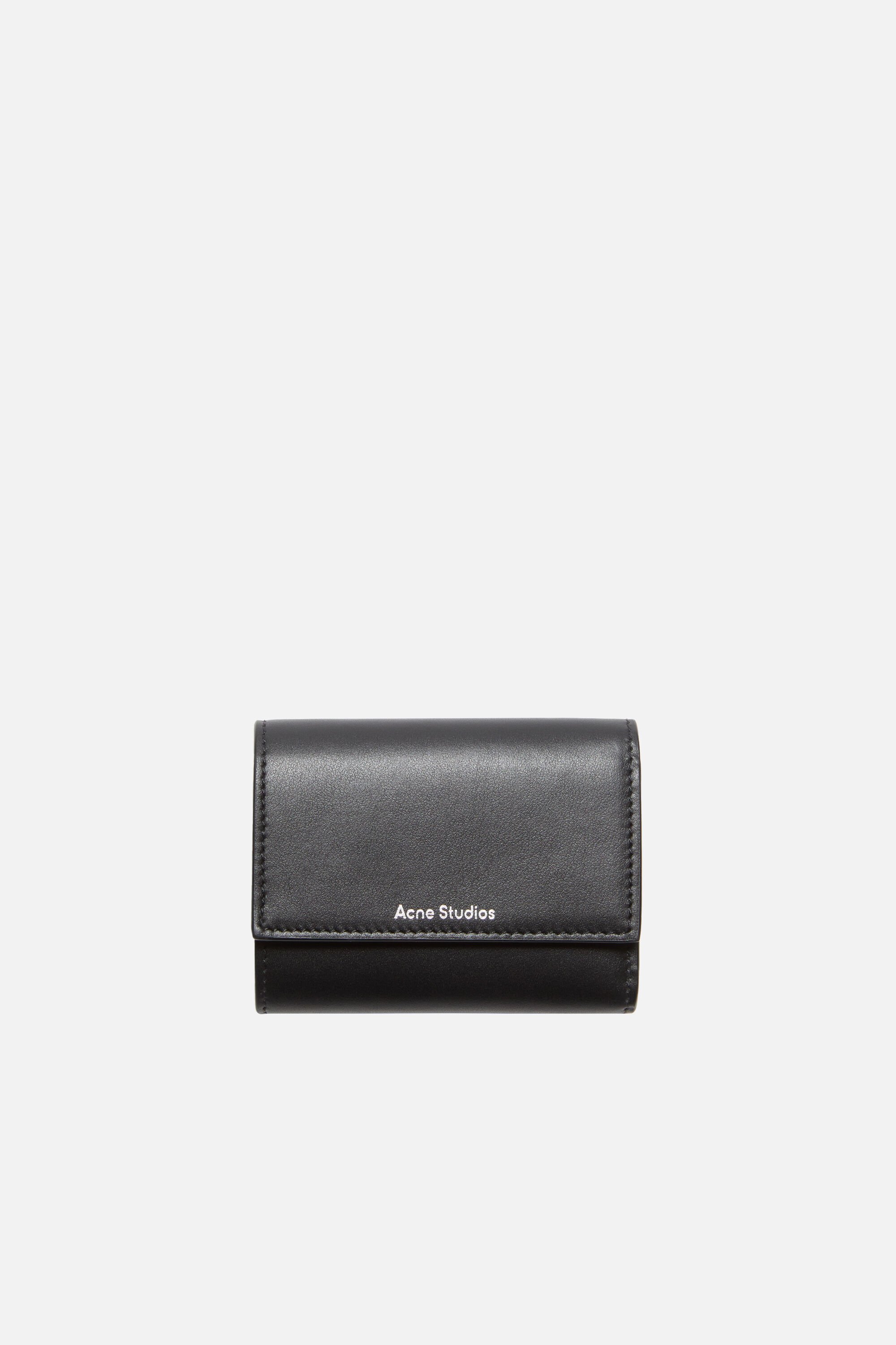 Acne Studios - Trifold leather wallet - Black