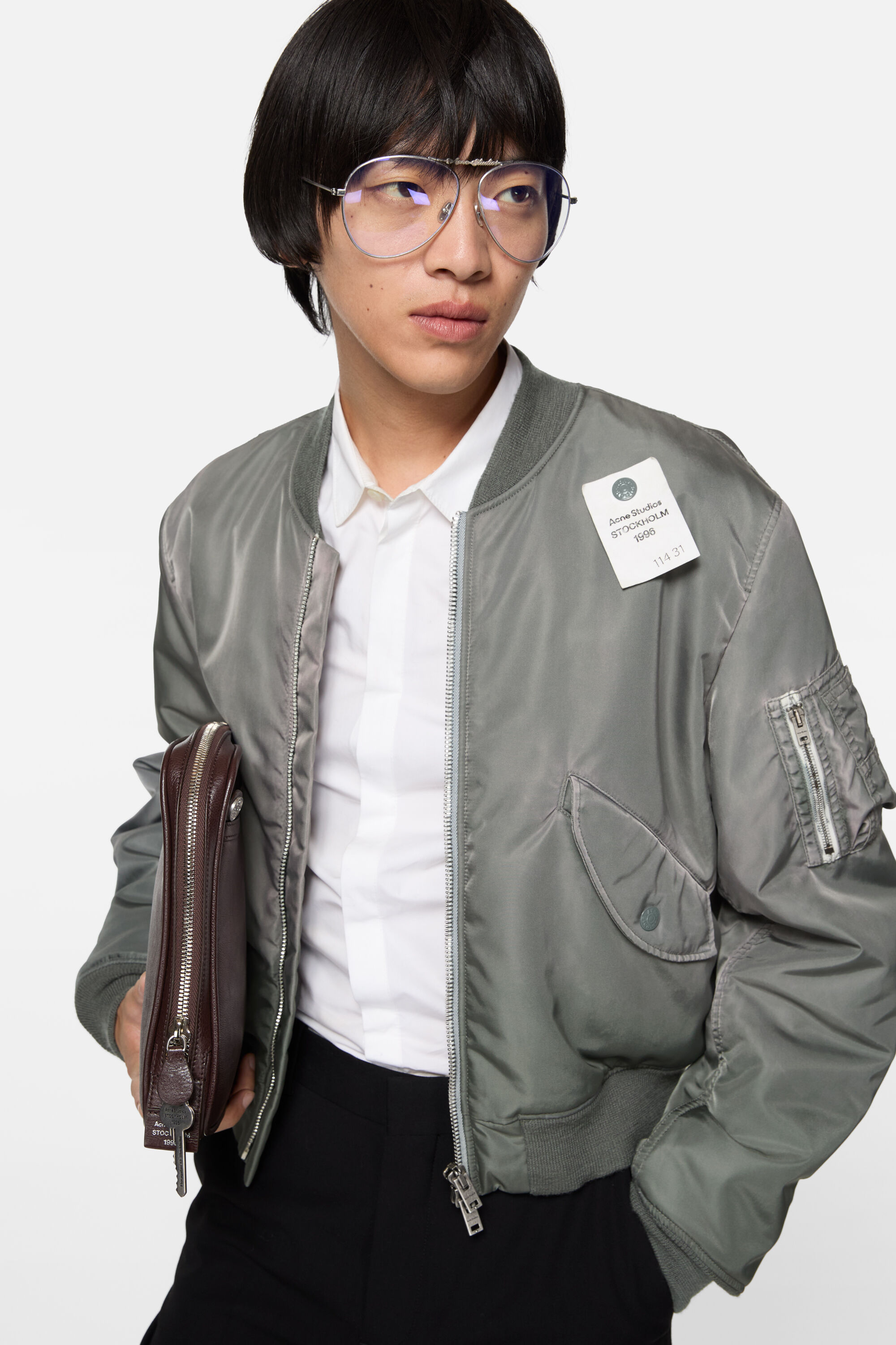 Acne Studios - ウォッシュ加工ボンバージャケット - ストーングレー